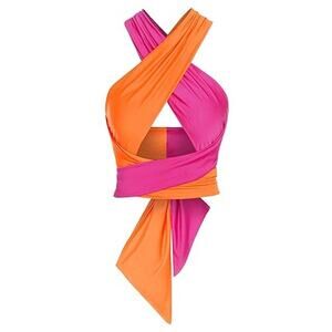 ZAFUL Women's Bohemian Flower Print Crisscross Tie Back Multiway Crop Tank Top